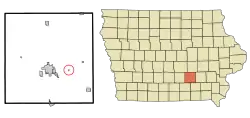 Location of Keomah Village, Iowa