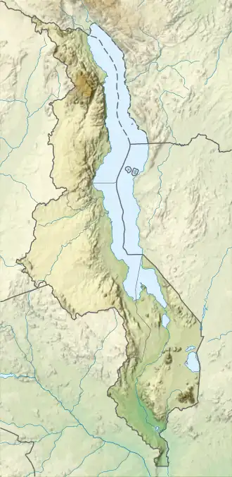 Map showing the location of Mwabvi Wildlife Reserve