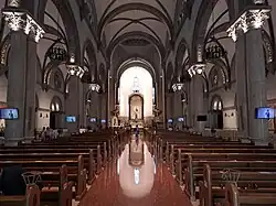 The central nave, looking towards the sanctuary