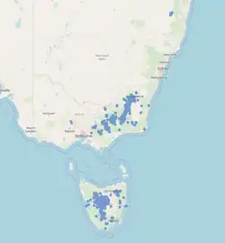 Baeckea gunniana distribution