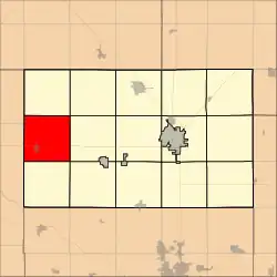 Location within Harvey County