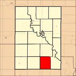 Location within Clay County