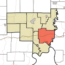 Location of Jennings Township in Crawford County