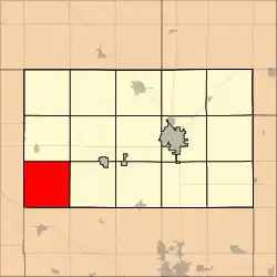 Location within Harvey County