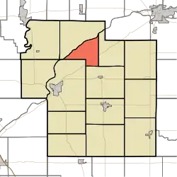 Location of Rock Creek Township in Carroll County