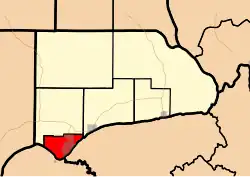 Location in Hardin County