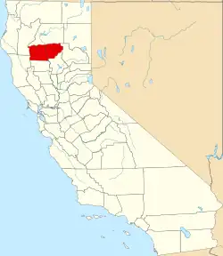 Location in the state of California
