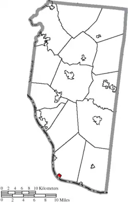 Location of Neville in Clermont County