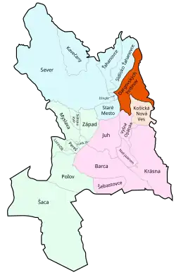 Location within Košice