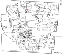 Location of Riverlea within Franklin County