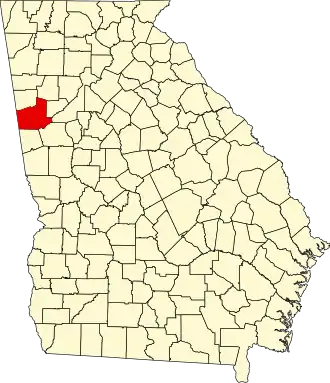 Map of Georgia highlighting Carroll County