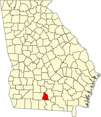 Map of Georgia highlighting Cook County
