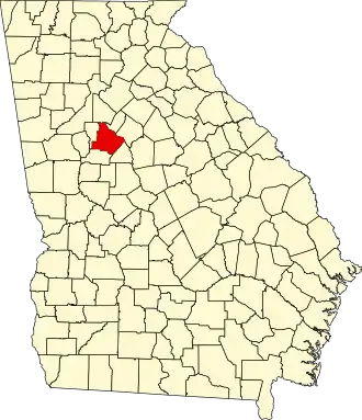 Map of Georgia highlighting Henry County