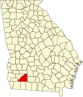 Map of Georgia highlighting Mitchell County