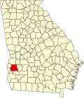 Map of Georgia highlighting Randolph County