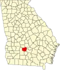 Map of Georgia highlighting Turner County
