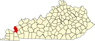 Map of Kentucky highlighting Livingston County