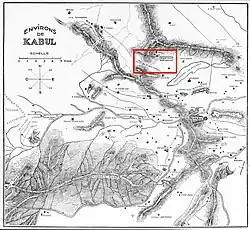 Map of Khair Khaneh, near Kabul
