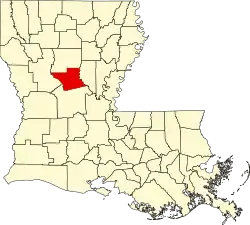 Location within the U.S. state of Louisiana