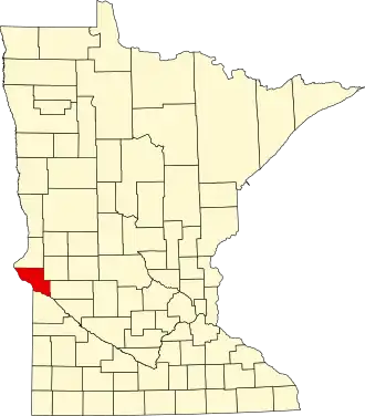 Map of Minnesota highlighting Big Stone County