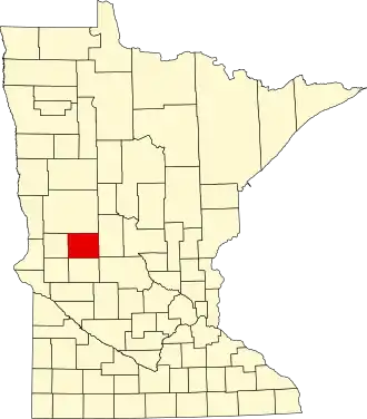 Map of Minnesota highlighting Douglas County