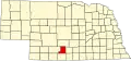 Map of Nebraska highlighting Gosper County