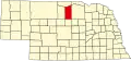 Map of Nebraska highlighting Rock County