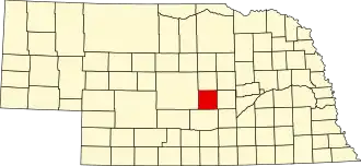 Map of Nebraska highlighting Sherman County