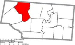 Location of Benton Township in Pike County
