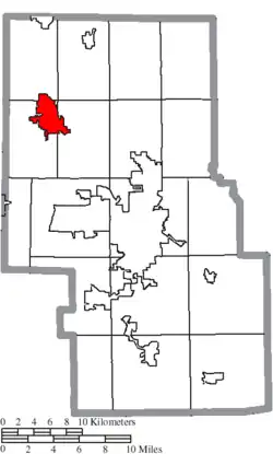 Location of Shelby in Richland County