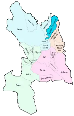 Location within Košice