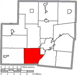 Location of Washington Township in Shelby County
