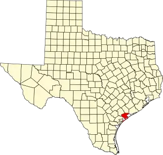 State map highlighting Calhoun County