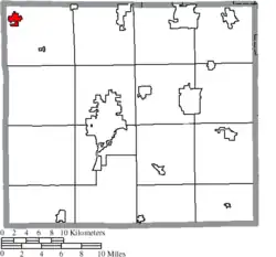 Location of West Salem in Wayne County