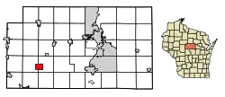 Location of Stratford in Marathon County, Wisconsin.