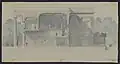 A rendered section of the building drawn by Richard Morris Hunt