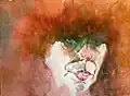 Marek Yanai, Hedva, Watercolor on paper, 2001
