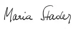 Maria Stader's signature