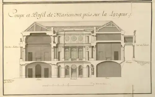 Cross-section of the Château de Mariemont