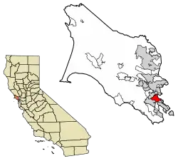 Location of Corte Madera in Marin County, California