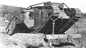Mark IV Tank with unditching beam