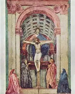 Holy Trinity, Masaccio, church of Santa Maria Novella in Florence, 1425−1427