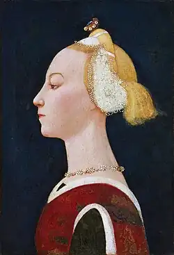 Paolo Uccello, Portrait of a Lady,  1450, Florence