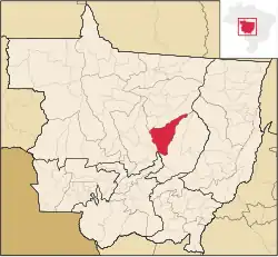 Location of Nova Ubiratã in Mato Grosso