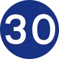 Minimum speed limit (30 Km/h)