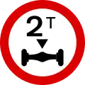 Axle weight limit