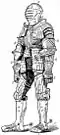 Diagram of Maximilian armour from the front