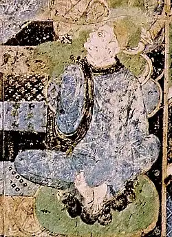 A monk from "The First Sermon", right corridor painting.