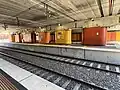 The red, orange and yellow of the primary colours of the station, December 2024