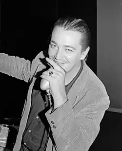 Memphis Charlie Musselwhite, blues singer and harmonica player, posing after a concert in Minneapolis, Minnesota, in 1971.
